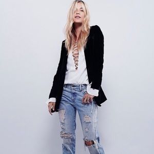 Free People Velvet Blazer